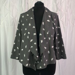 Gray w/ feather design Ann Taylor Loft Shrug Large